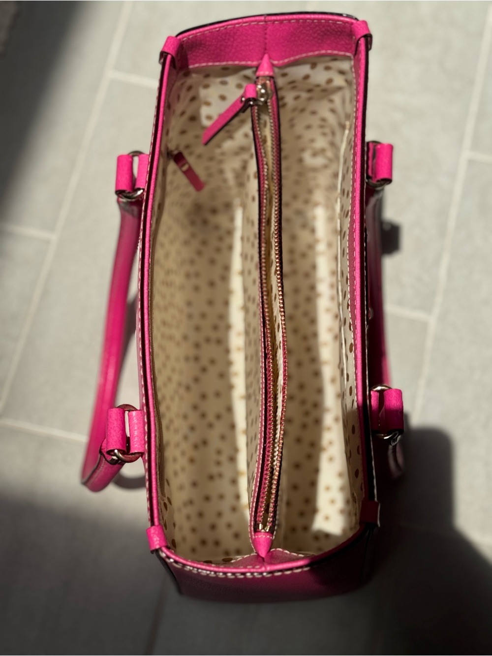 kate spade Bright Pink Structured Leather Tote - Picture 4 of 5